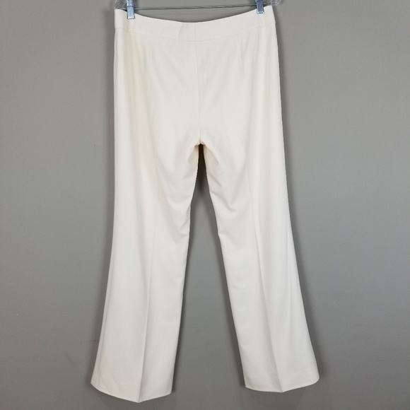DANA BUCHMAN White Ivory Wool Dress Pant Trousers - Picture 3 of 6